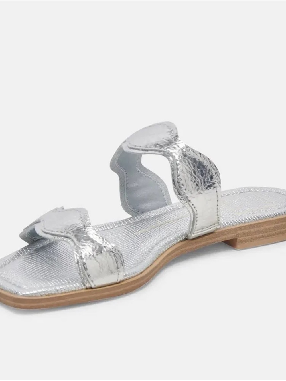 Dolce Vita | Ilva Low Slide Sandal in Silver - Picture 3 of 8